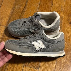 New Balance 515 Kids Charcoal and White Sneakers